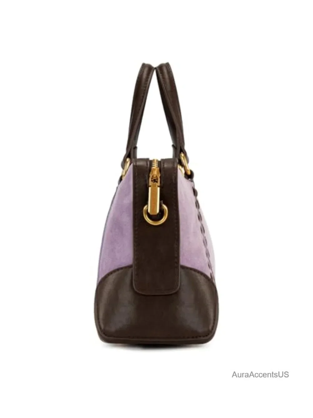 Faux Suede Satchel Crossbody with Top Handles Adjustable Strap